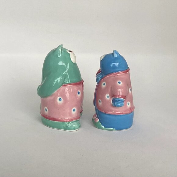 Fitz and Floyd 1985 Fantasy Fair Cats in Pyjamas Salt and Pepper Shakers - Picture 5 of 8